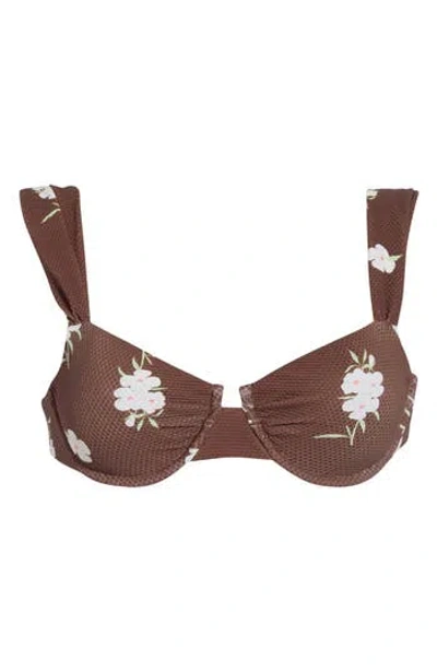 Dippin Daisys Verona Underwire Bikini Top In Brown