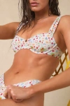 Dippin Daisys Verona White Ditsy Print Underwire Bikini Top In White