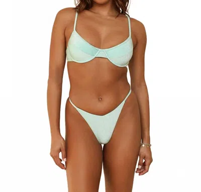 Dippin Daisys West Coast Bikini Top In Bleached Aqua In Brown
