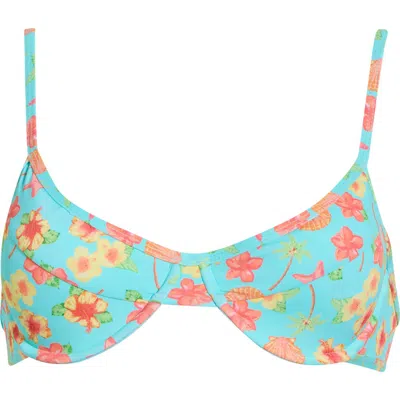 Dippin Daisys West Coast Underwire Bikini Top In Blue