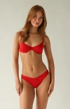 Dippin Daisys West Coast Underwire Bikini Top In Chili