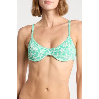 Dippin Daisys West Coast Underwire Bikini Top In Green