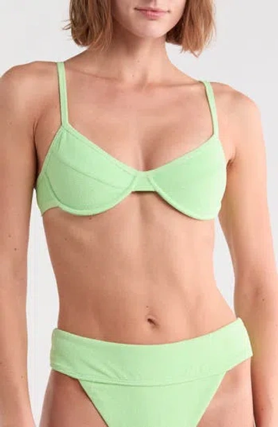 Dippin Daisys West Coast Underwire Bikini Top In Paradise Green
