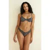 Dippin Daisys West Coast Underwire Bikini Top In Gray