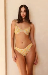 Dippin Daisys West Coast Underwire Bikini Top In Sunset Grove
