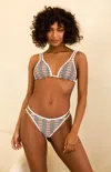 Dippin Daisys Billy Double Strap Bikini Top In Gray