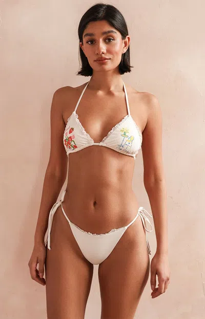 Dippin Daisys Bondi Cheeky Bikini Bottom In White