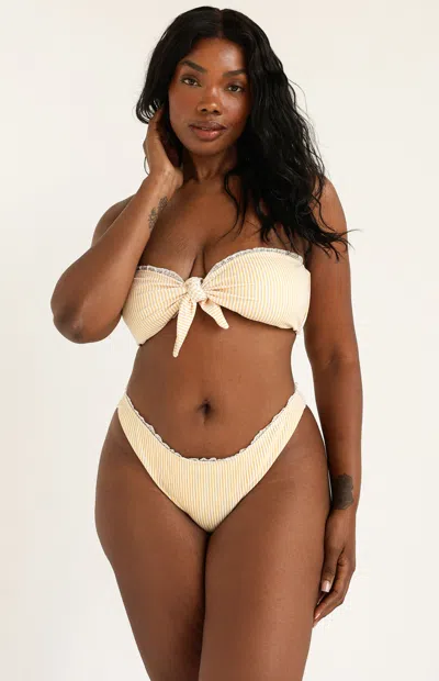 Dippin Daisys Women's Everly Cheeky Bikini Bottom In Yellow