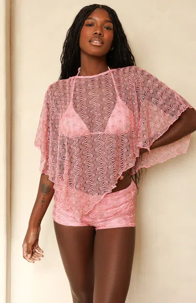 Dippin Daisys Women's Juice Cafe Poncho In Pink