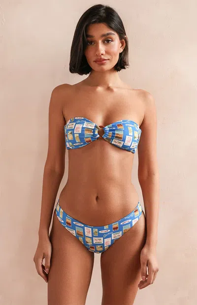 Dippin Daisys Nocturnal Cheeky Bikini Bottom In Blue