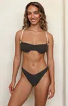 Dippin Daisys Raglan Cheeky Bikini Bottom In Black