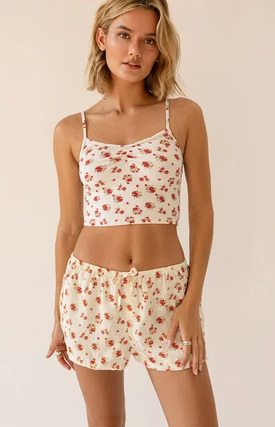 Dippin Daisys Women's Summer Nights Top In White/red In Multi