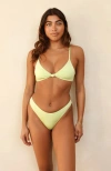 Dippin Daisys Zen Knotted Triangle Bikini Top In Butterfly