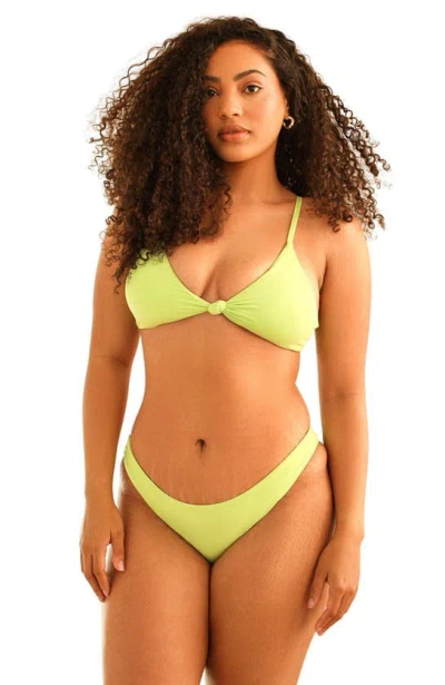 Dippin Daisys Zen Knotted Triangle Bikini Top In Green Tea