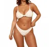 Dippin Daisys Zen Knotted Triangle Bikini Top In Underwater In Neutral