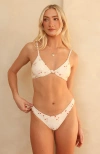 Dippin Daisys Zen Knotted Triangle Bikini Top In White