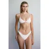Dippin Daisys Zen Knotted Triangle Bikini Top In Shortcake