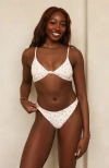 Dippin Daisys Zen Knotted Triangle Bikini Top In Underwater Garden