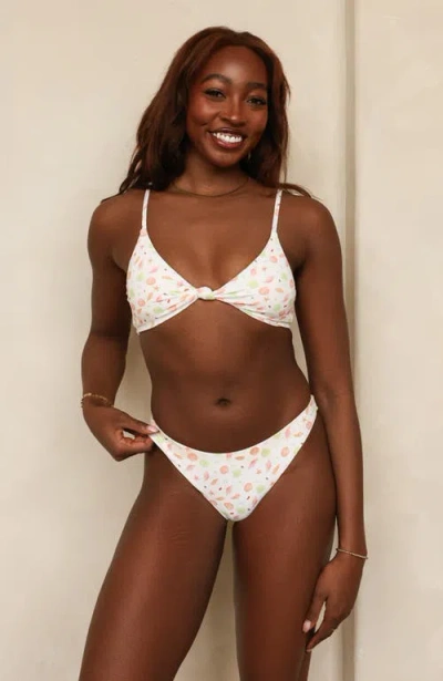 Dippin Daisys Zen Knotted Triangle Bikini Top In Underwater Garden