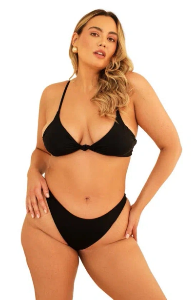 DIPPIN DAISYS DIPPIN DAISYS ZEN KNOTTED TRIANGLE BIKINI TOP