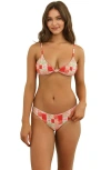 Dippin Daisys Zen Triangle Knotted Bikini Top In Multi