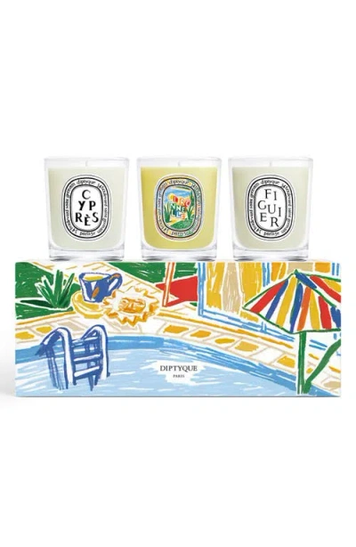 Diptyque 3-piece Mini Scented Candle Gift Set In No Color