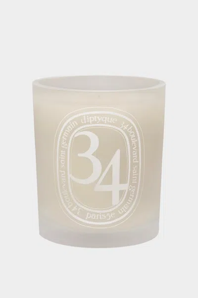 Diptyque 34 Blvd. Saint Germain Medium Candle 10.2oz In White