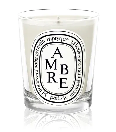 Diptyque Ambre Scented Candle 190 G In White