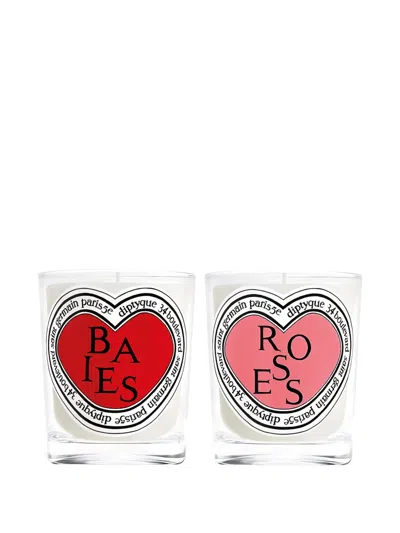 Diptyque Baies Roses Candles (set Of Two) In Multi
