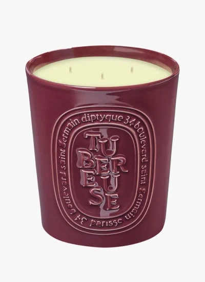 Diptyque Bougie Grand Modèle Tubéreuse In Burgundy