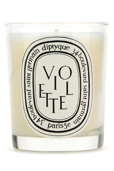 Diptyque Classic Violette Scented Candle In White