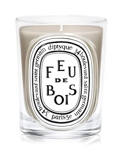Diptyque Feu De Bois (wood Fire) Classic Candle 6.7 Oz. In White