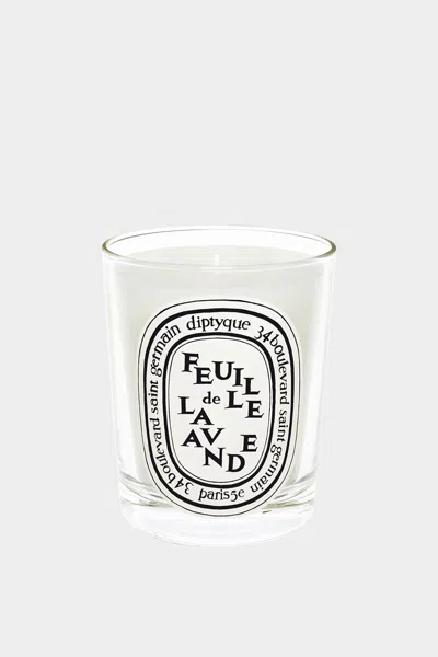 Diptyque Feuille De Lavande Classic Candle 6.5oz In White