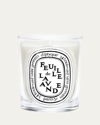 Diptyque Feuille De Lavande (lavender Leaf) Classic Candle, 6.7 Oz. In White