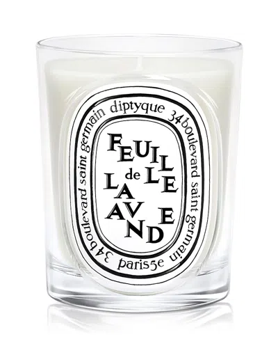 Diptyque Feuille De Lavande (lavender Leaf) Classic Candle 6.7 Oz. In White
