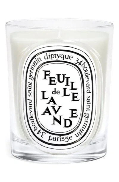 Diptyque Feuille De Lavande (lavender Leaf) Classic Candle In White