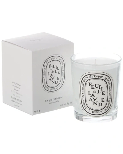 Diptyque Feuille De Lavande Scented Candle In White