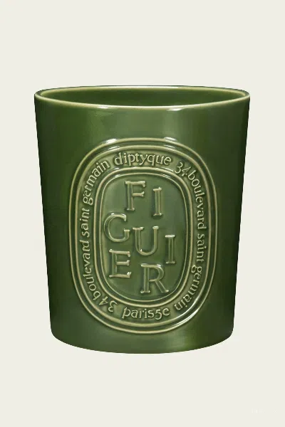 Diptyque Figuier Large Colored Candle 21.2oz In Green