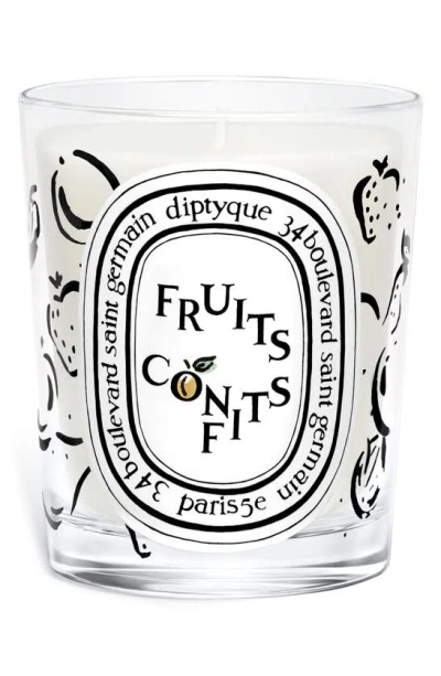 Diptyque Fruits Confits (candied Fruit) Classic Candle In White