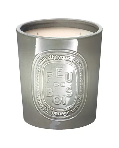 Diptyque Giant Candle 1500g - Feu De Bois Candle In White