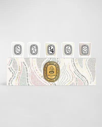 Diptyque Mini 5-piece Candle Holiday Gift Set - Limited Edition In White