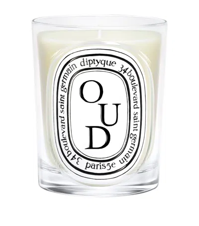 Diptyque Oud Candle 190 G In White