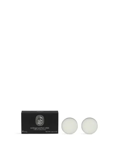 Diptyque Refill X2 Solid Perfume Eau Rose 3g In White
