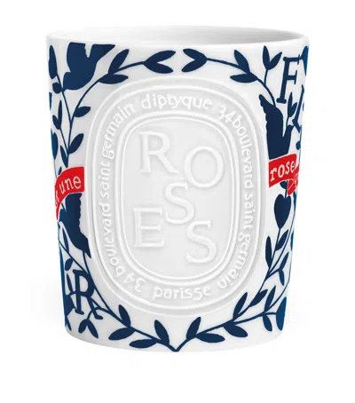 Diptyque Roses Large Scented Candle In Blue