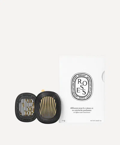 Diptyque Roses Car Diffuser Refill In White