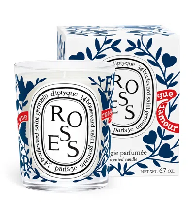 Diptyque Roses Classic Candle In White