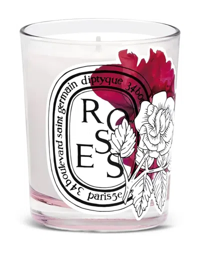 Diptyque Roses Floral Candle (190g) In White