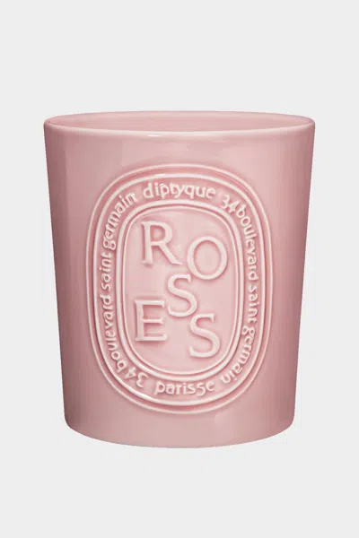 Diptyque Roses Large Colored Candle 20.4oz In Pink