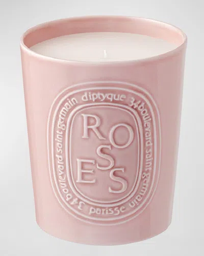 DIPTYQUE ROSES SCENTED PINK CANDLE, 21.2 OZ.