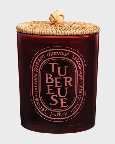 Diptyque Tubereuse Limited Edition Candle, 300 G In Burgundy